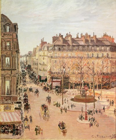 Rue Saint-Honore, Sonneneffekt, Nachmittag, 1898 von Camille Jacob Pissarro